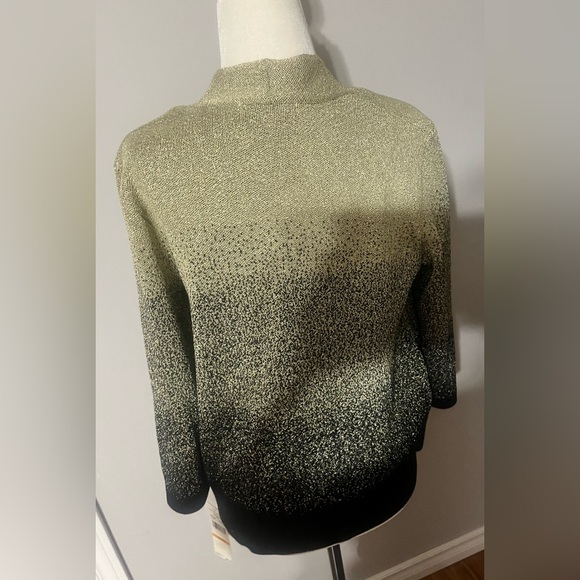 Alfred Dunner Gold/Black Sweater Set in One Piece and Lots of Sparkels!! - Picture 7 of 11